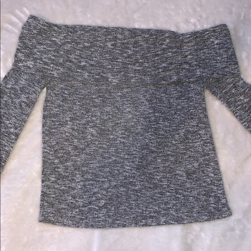 Grey Off the shoulder Top